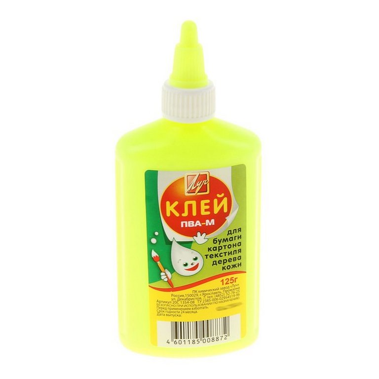 Клей ПВА 125 гр с дозатором Луч Супер морозостойкий