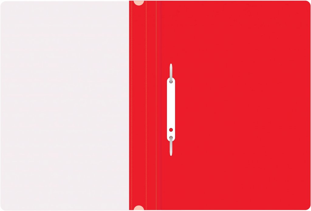 Папка-скоросшиватель А4 пластик, (0,11/0,13 мм) красная Silwerhof Eco