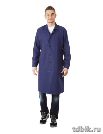 Спецодежда Халат мужской "Рабочий" р-р 64-66, цвет синий