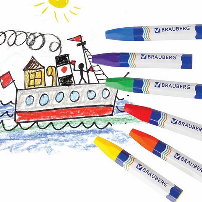 Набор карандашей восковых масляных 12 цв. Пифагор