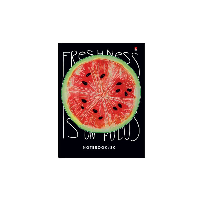 Бизнес-блокнот А6  80л., 105*148 мм, Альт "СВЕЖЕСТЬ. АРБУЗ"