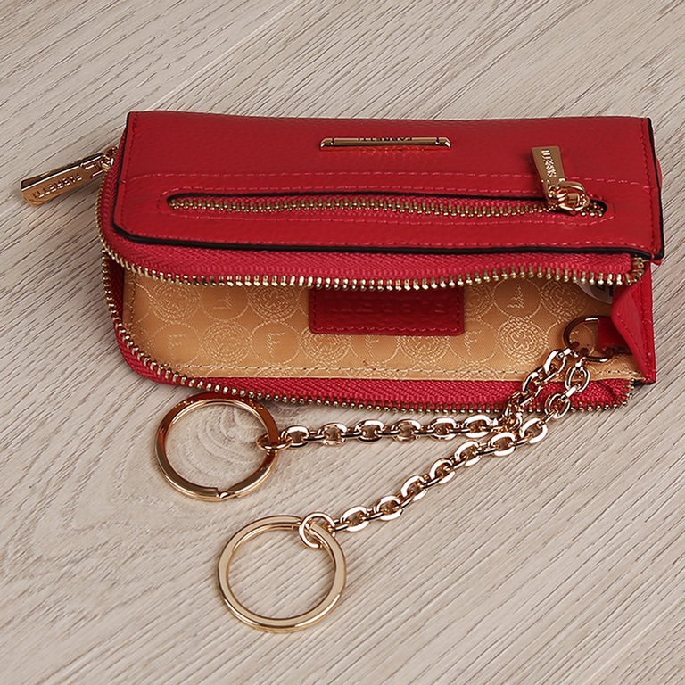 Футляр для ключей FABRETTI нат. кожа, 13,5*8*2,5 см, коралловый