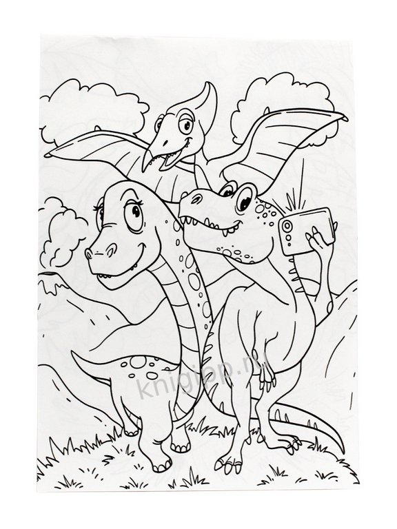 Раскраска А5 "Динозаврики" 16 стр. ПРОФ-пресс