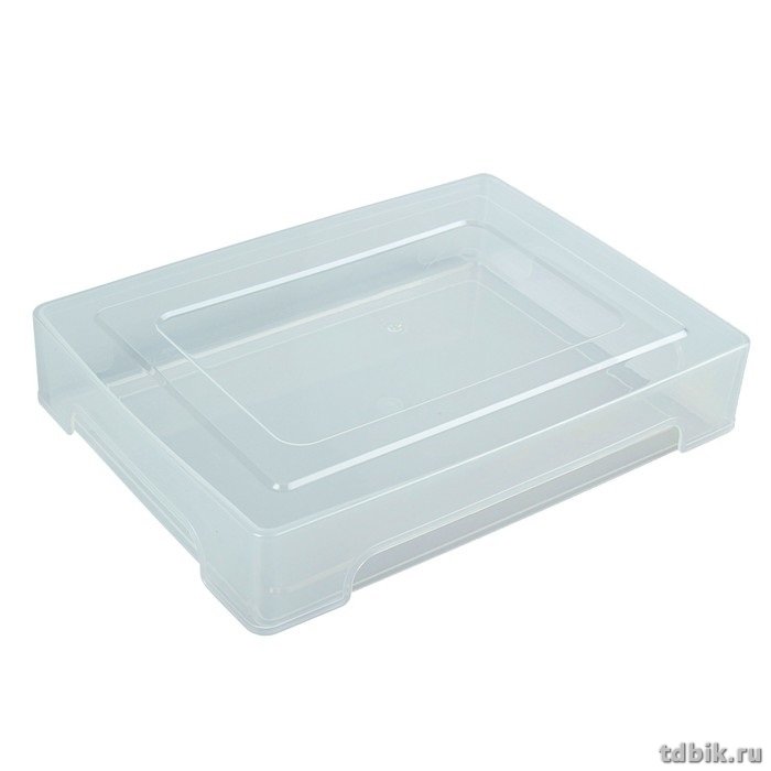 Контейнер для документов А4, прозрачный 245х330х63мм Стамм