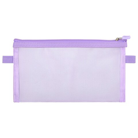 Пенал  для девочки 22*10 см сетка, BRAUBERG фиолетовый