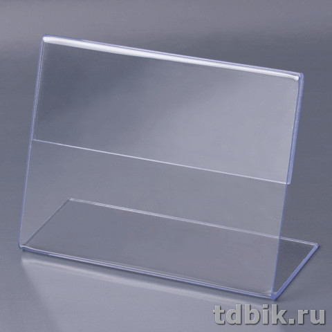 Держатель для ценника  60*40 мм оргстекло 1,0мм, настольный (горизонтальный) Brauberg