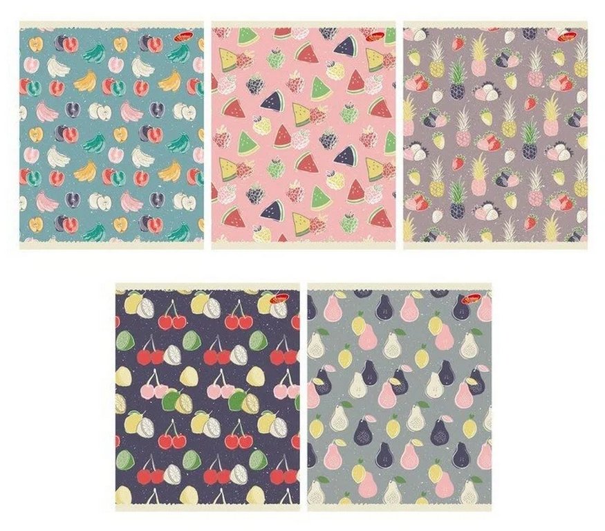 Тетрадь 80 лист кл. А5 на скрепке "Ягоды"