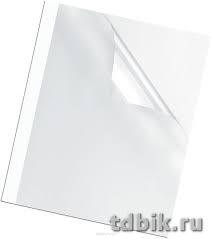 Обложки А4 для термопереплета, верх-прозр, низ- белый глян.картон 3мм (100 шт) Fellowes