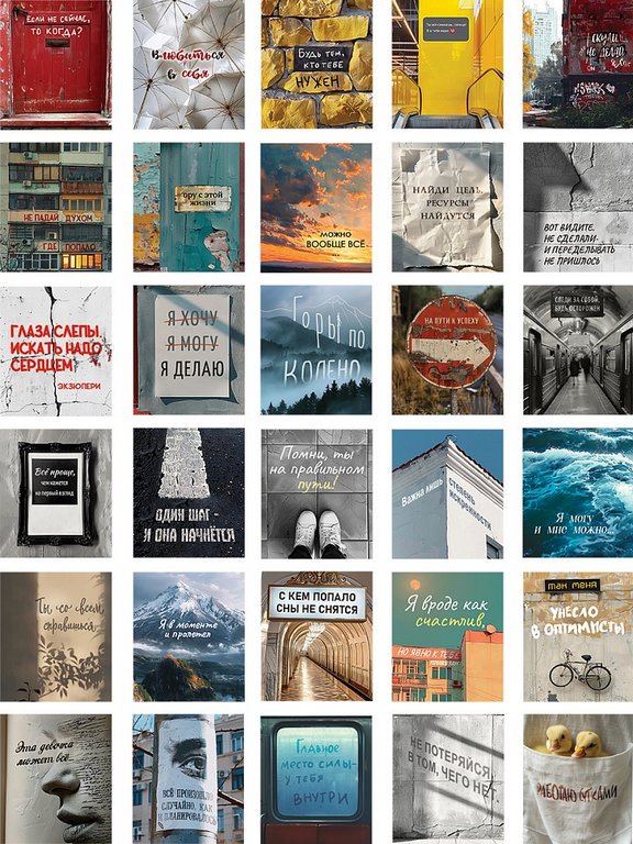 Набор наклеек  "С Цитатами" (30 шт)