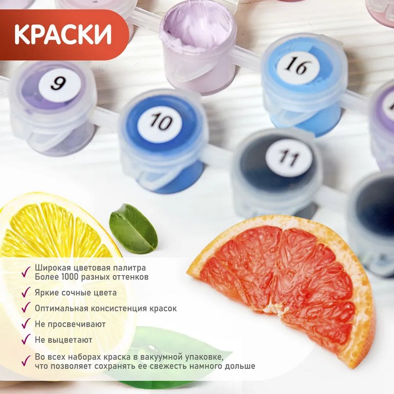 Роспись по номерам (холст) 30*40см Геншин "Барбара" (основа+акрил.крю+кисти) 18 цв.