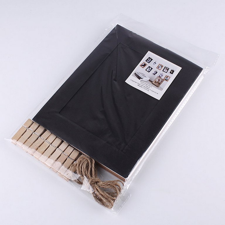 Рамки для фотографий в наборе 8х10,5 см (10 бум. рамок, 10 прищепок+ шпагат)