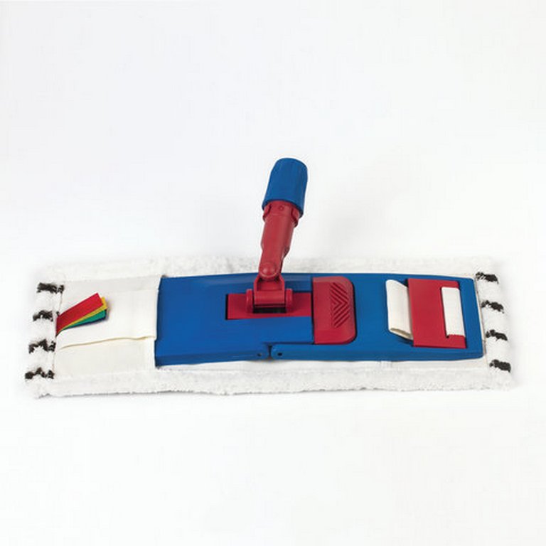 Моп для швабры ЛАЙМА (микрофибра/скраб) 50*14 cм (крепление тип У/К)