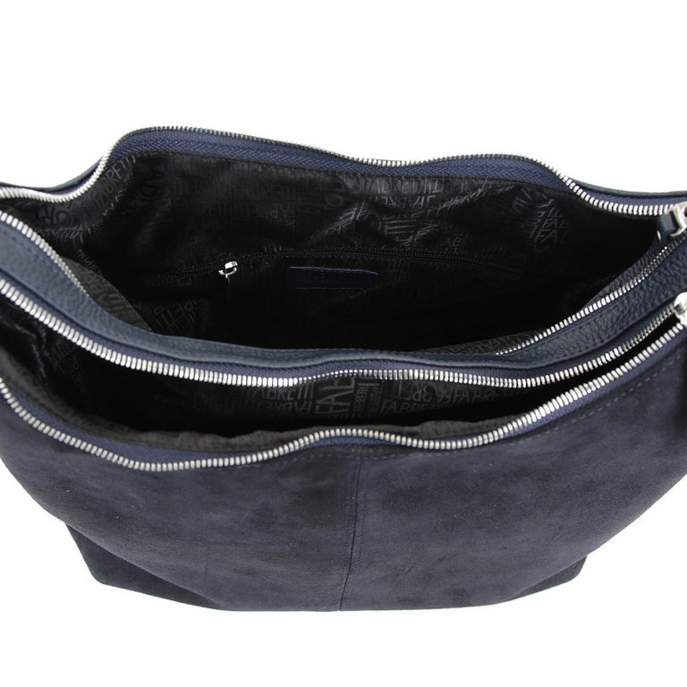 Сумка женская FABRETTI 30*26*12см, нат. кожа, синий