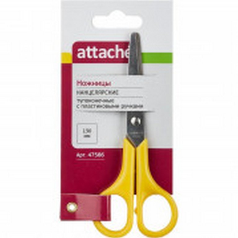 Ножницы 130 мм закругленные лезвия, Attache