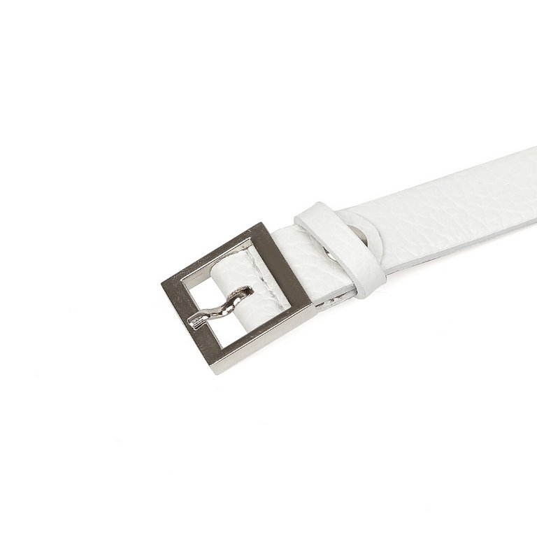 Ремень FABRETTI женский, натуральная кожа, размер 120, белый