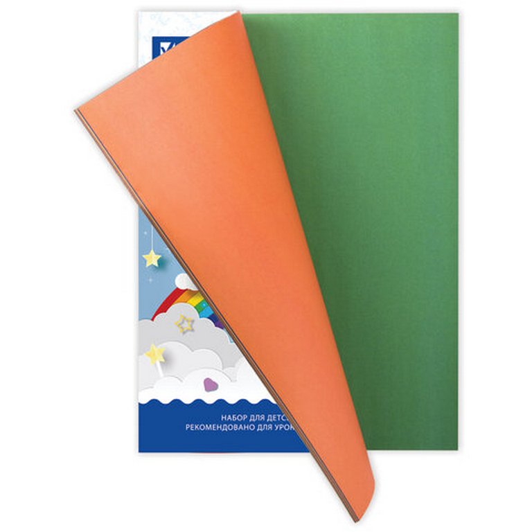 Набор цв. бумаги двухсторонней А4 16 лист 10 цв. BRAUBERG "Единорог" на скрепке