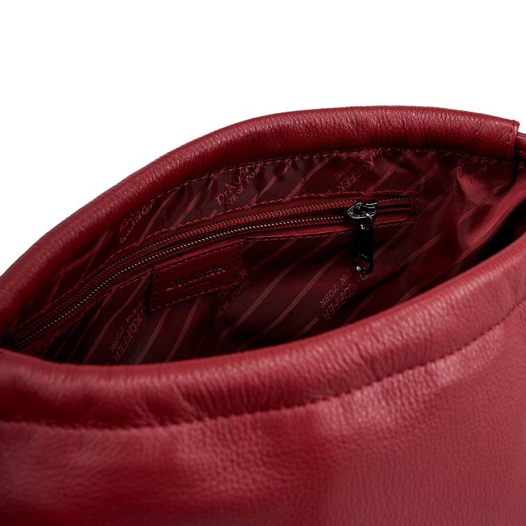 Сумка женская Dr.Koffer 28х20х12см см, нат.кожа бордовая