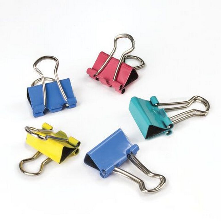 Зажим для бумаг 32 мм цветной