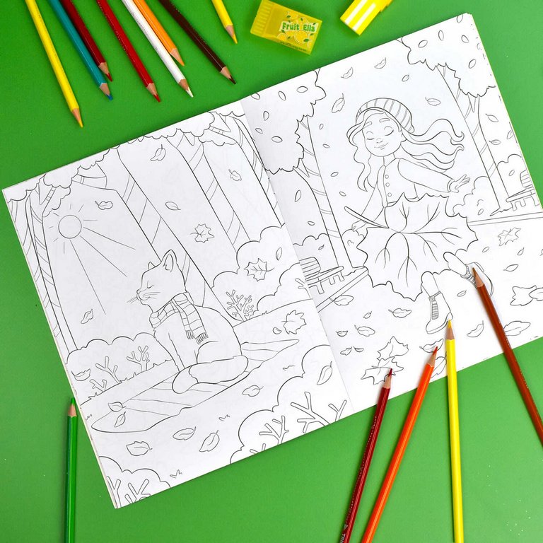 Раскраска А4 "Времена года. Осень" 8л Феникс+