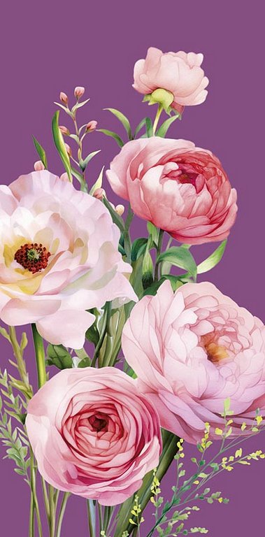 Конверт (для денег) без надписи (цветы)