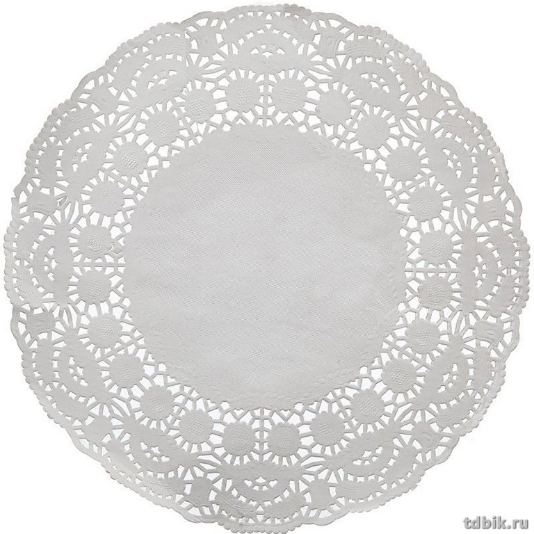 Салфетки ажурные круглые белые 26см 250 шт.
