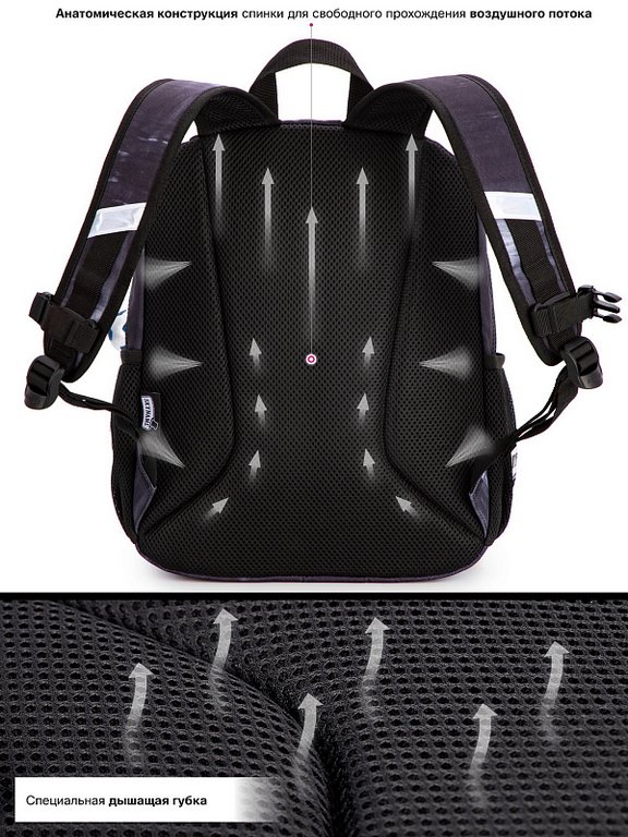 Рюкзак каркасный для мальчика SkyName "Машины" (брелок мячик) 37x29х17 см