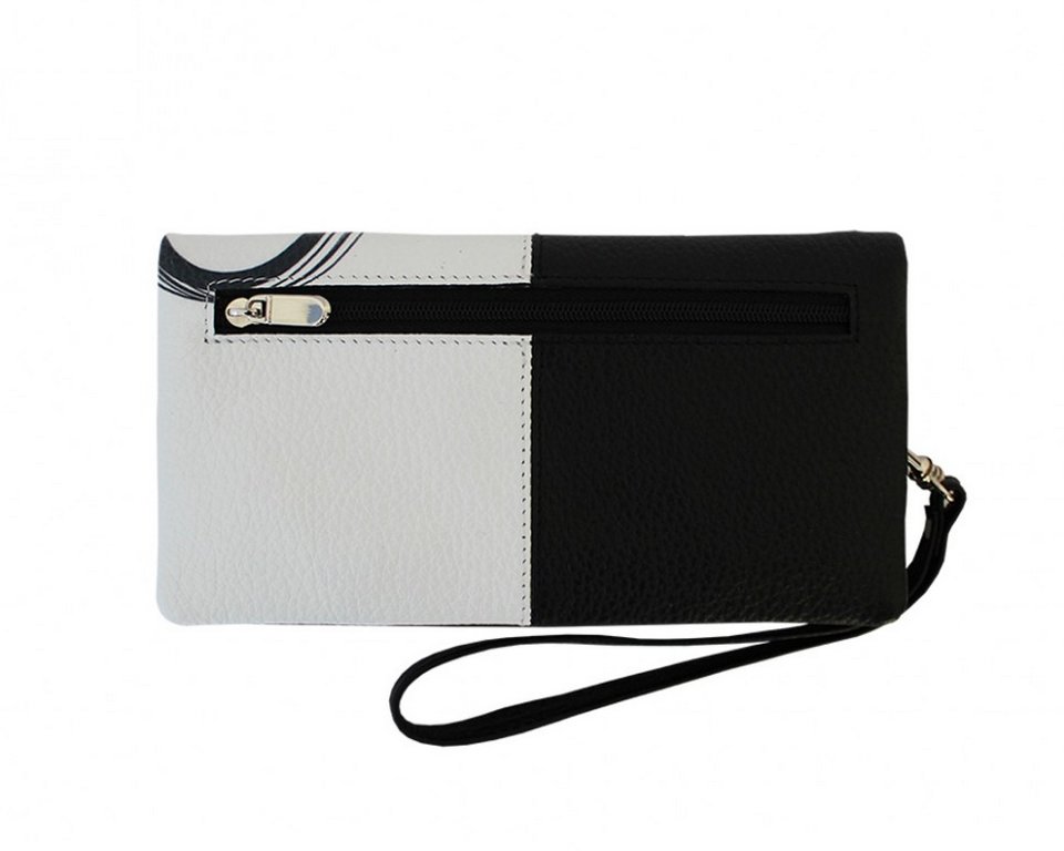 Портмоне D.Morelli "Duo-2" нат. кожа, черно-белое