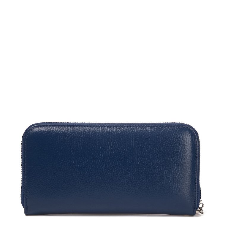 Портмоне Jane's Story женское 19см, нат.кожа, синее