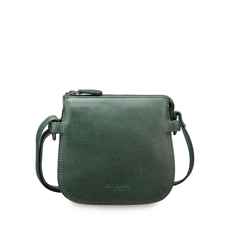Сумка женская Dr.Koffer 18х16х7см см, нат.кожа зеленая