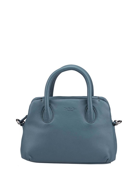 Сумка женская Dr.Koffer 28х19х13см см, нат.кожа голубая