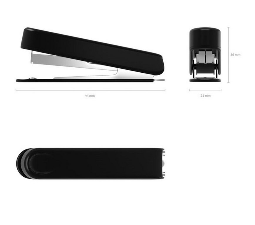 Степлер № 10 до 15л Erich Krause, цв. черный с антистеплером (глубина 51мм)