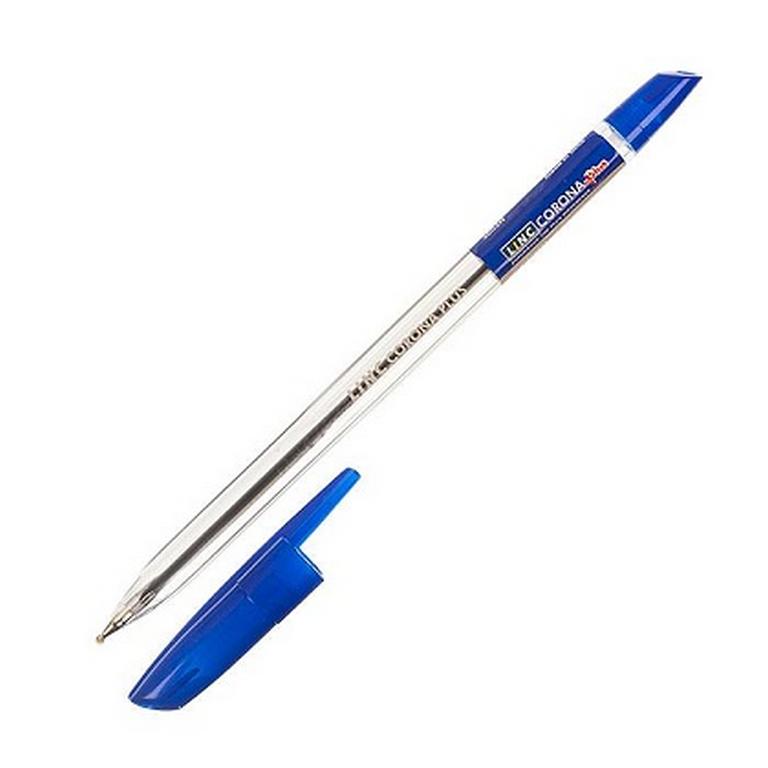 Ручка шариковая масляная Linc Corona Plus 0,7мм синяя (стерж.138мм, линия 0,35мм)