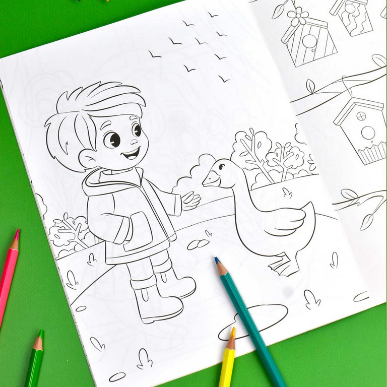 Раскраска А4 "Времена года. Весна" 8л Феникс+