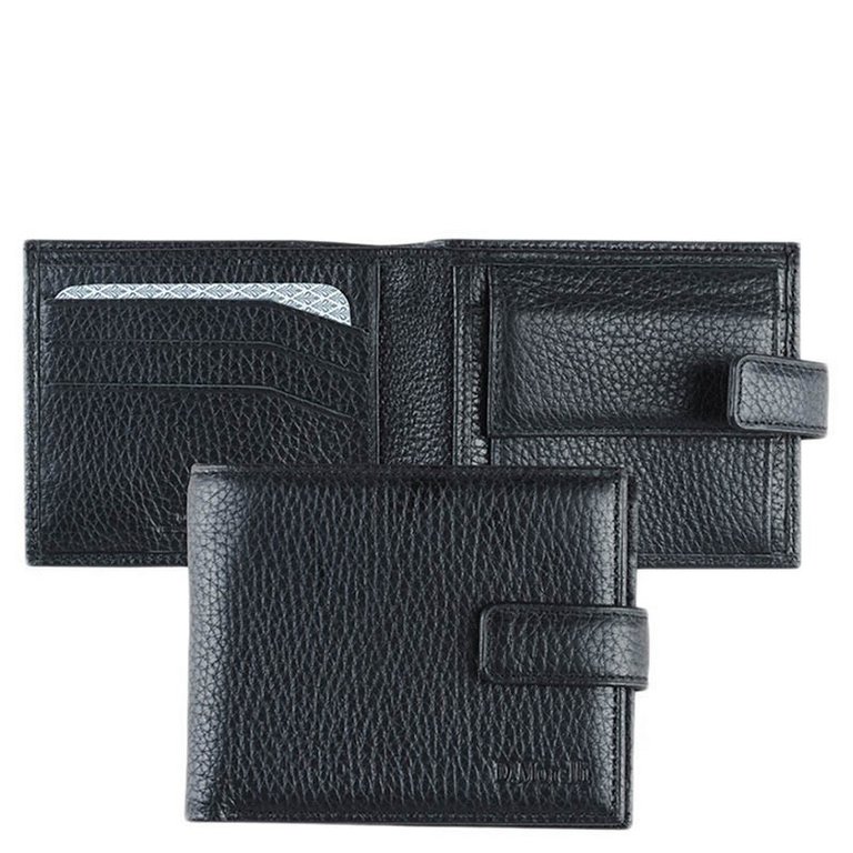 Портмоне D.Morelli мужское "Texas" с хляст., нат.кожа, цвет черный