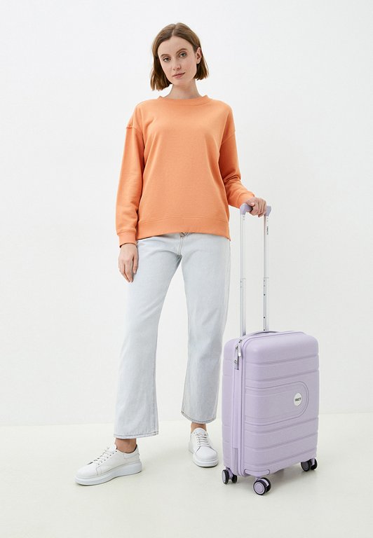 Чемодан 4-х колесный FABRETTI 100% полипропилен, 54*39*21 см, сиреневый