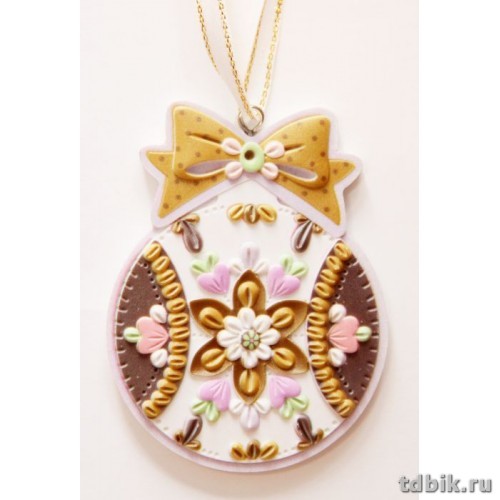 Украшение елочное из полирезины, 6.5 * 9 см