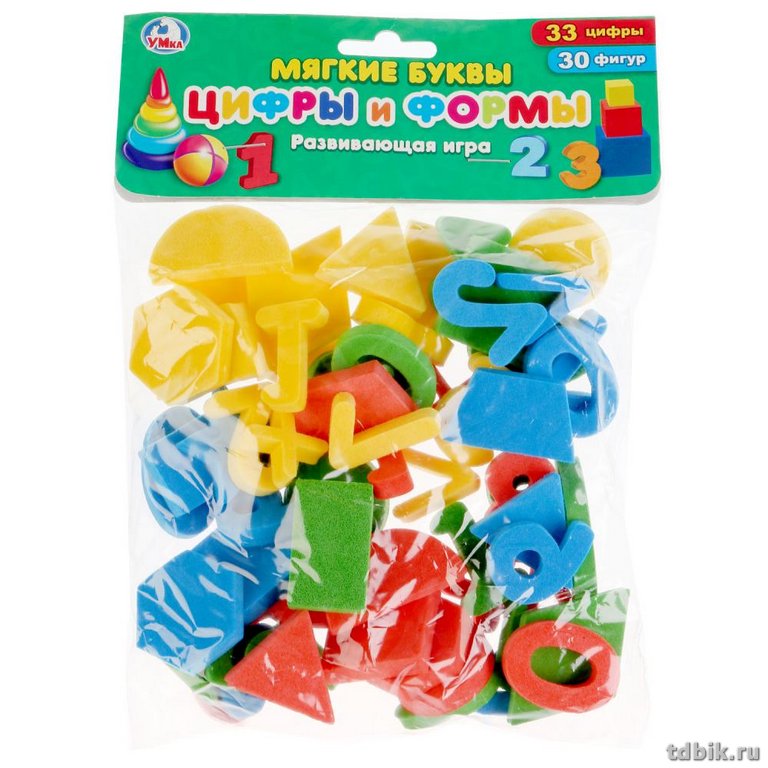 Игра обучающая  Цифры и формы мягкие  УМка