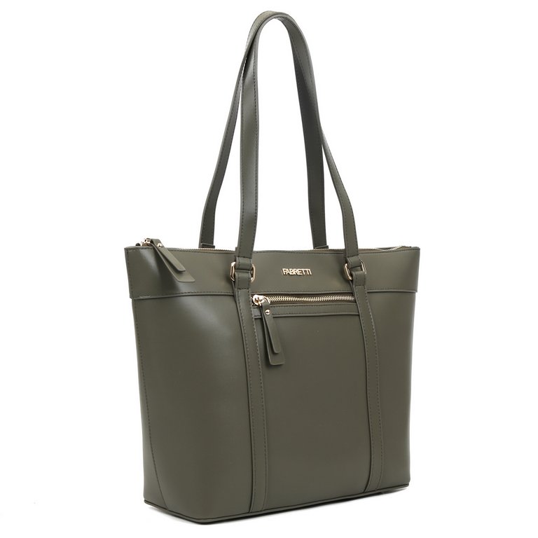 Сумка женская FABRETTI 29х28х12 см, нат. кожа, табачный