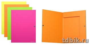 Папка на кнопке A4 Erich Krause Matt Neon с 3 клапанами, 8мм, цв. ассорти