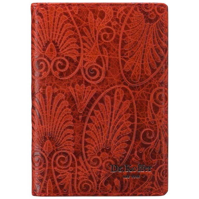 Обложка для автодокументов Dr.Koffer нат. кожа, красный