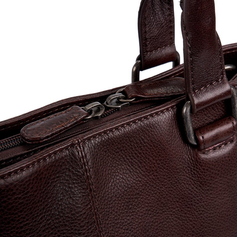 Сумка женская Dr.Koffer 34х27х9см см, нат.кожа коричневая