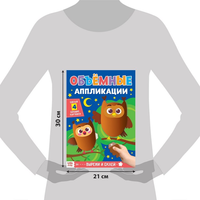 Аппликация из бумаги «Совушки» А4 БУКВА-ЛЕНД