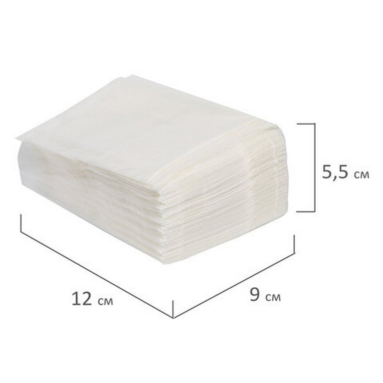 Полотенце бумажное для диспенсера в пачке ЛАЙМА (N2) PREMIUM, 1-сл., белые, 100лист(17х15,5)