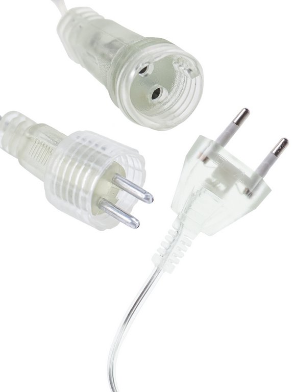 Гирлянда комнатная Занавес 1*2м, 96 тёплых ламп, 1 реж., прозрачная нить