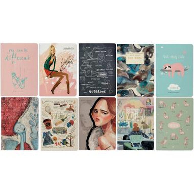 Тетрадь 32 лист в точку А6 на сшивке МИКС 10 ДИЗАЙНОВ