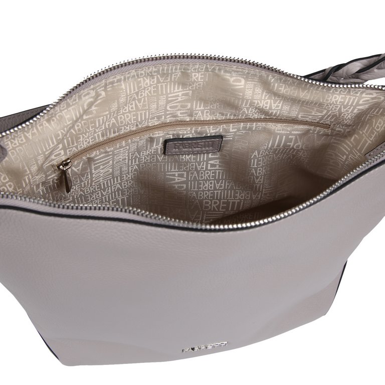 Сумка женская FABRETTI 32х29х11 см, нат. кожа, серый