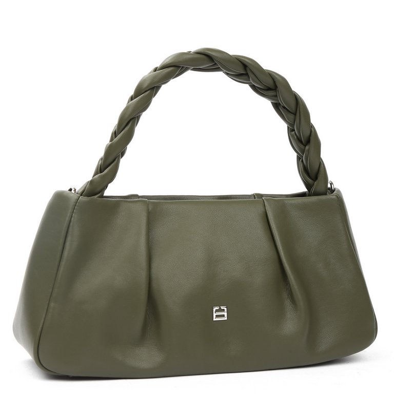 Сумка женская FABRETTI 31х15х8 см, нат. кожа, табачный