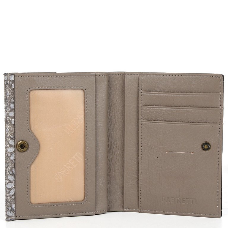 Портмоне FABRETTI женское, нат. кожа, 12*10*3см, бронзовый
