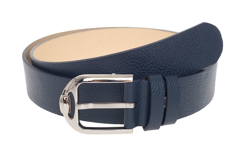 Ремень Alliance нат. кожа,  ширина 40мм, океан