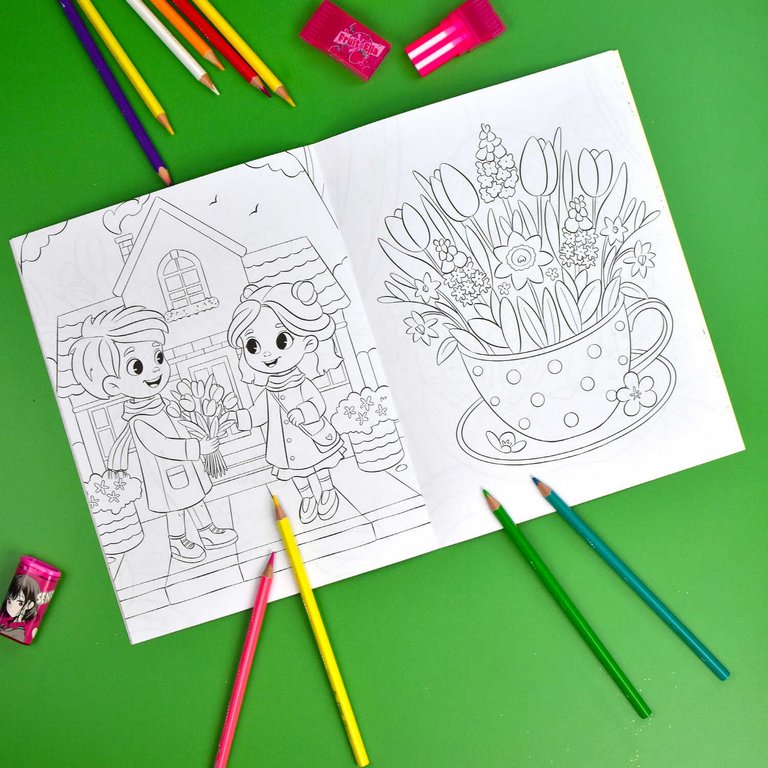 Раскраска А4 "Времена года. Весна" 8л Феникс+